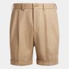 Mid Brown Pleated Bosa Shorts