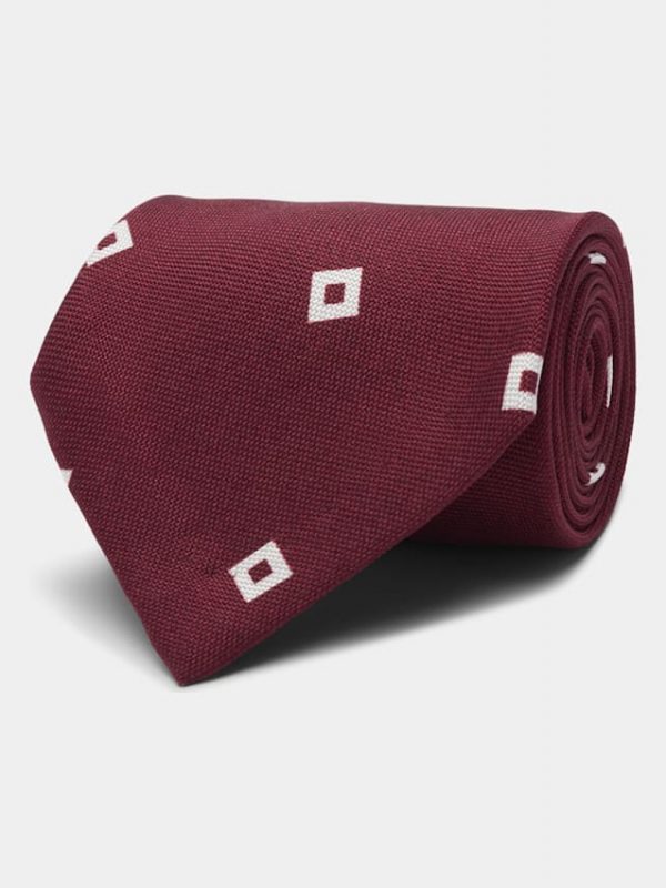 Burgundy Graphic Tie