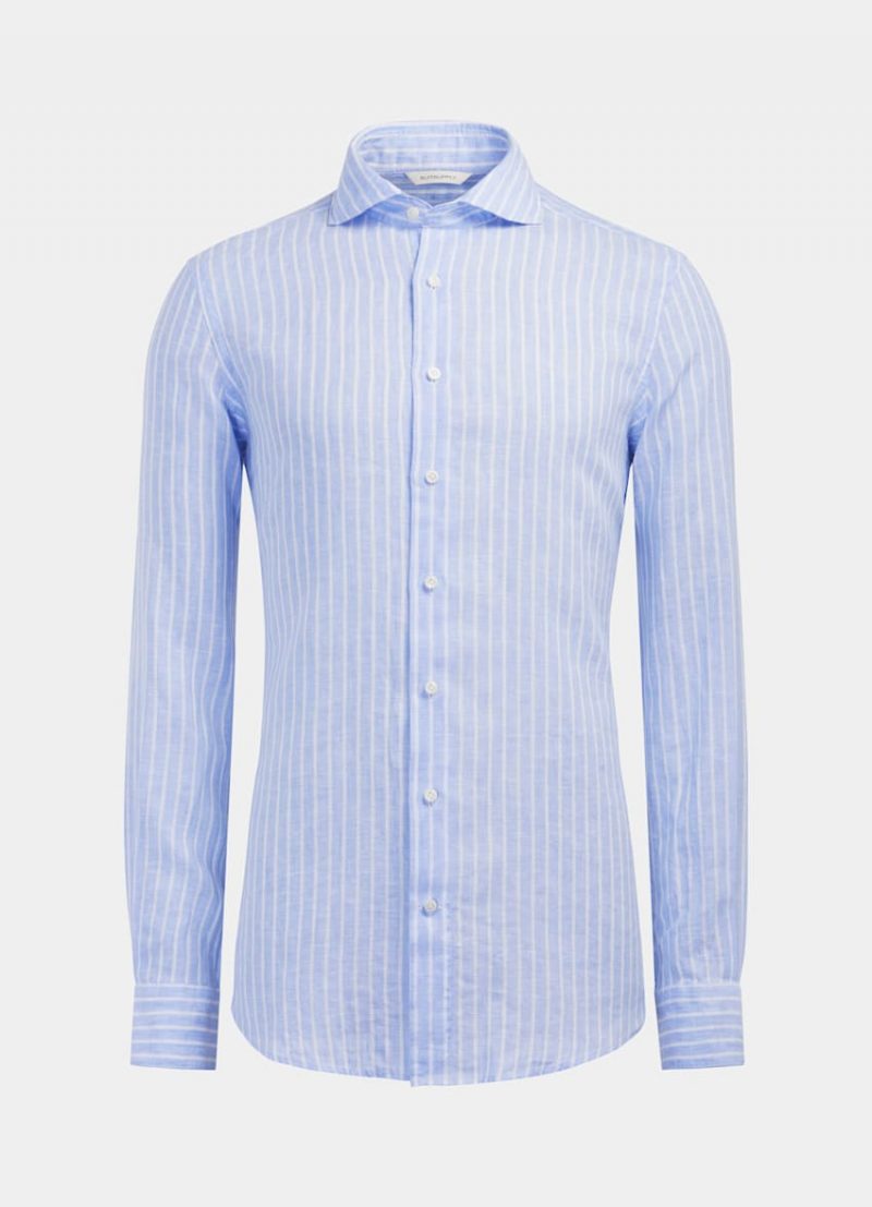 Light Blue Stripe Extra Slim Fit Shirt