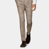 Mid Brown Pleated Brentwood Trousers