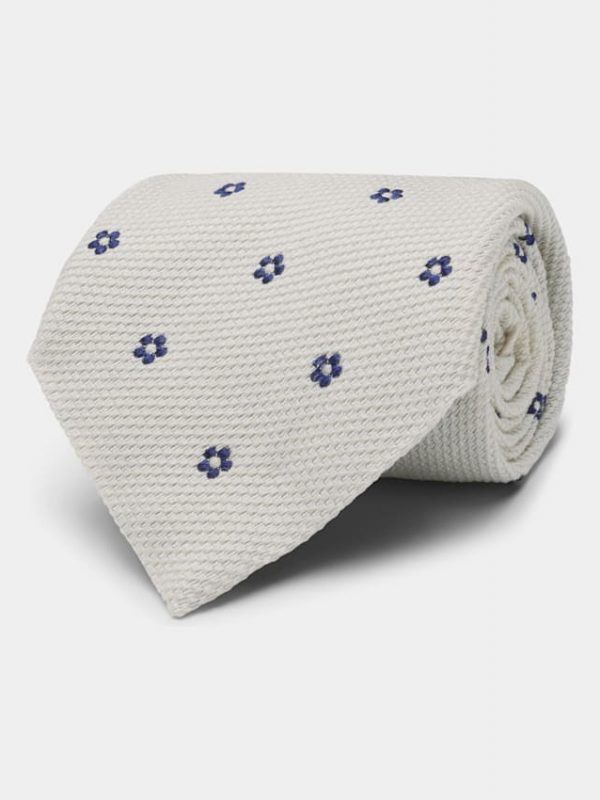 White Flower Tie